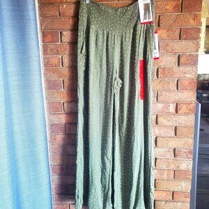 NWT! Three Dots Women's Pull-On High-Waisted Wide Leg Floral Pants - Size M
